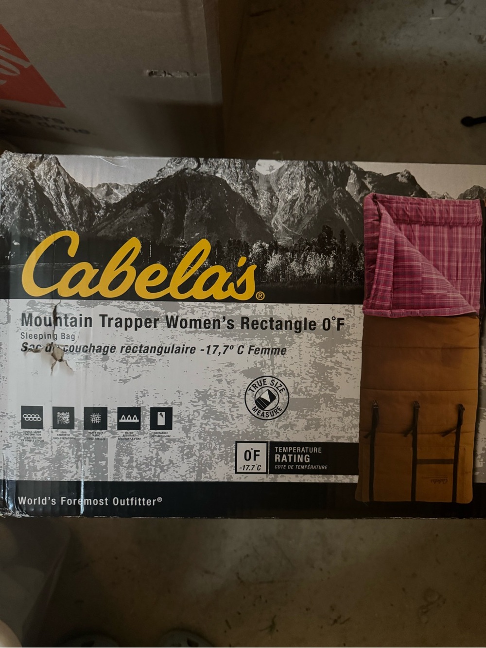 NWT Cabela's Mountain Trapper Rectangular Bag and RedCamp Sleeping Bag Liner